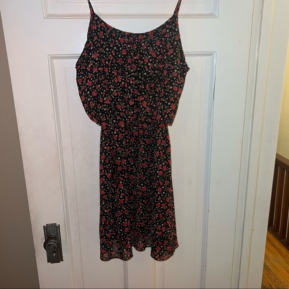 M short summer dress rose and polka dot $55 size M - Picture 4 of 5